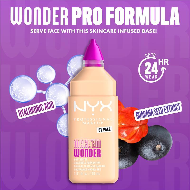 NYX Make EM Wonder Foundation Pale