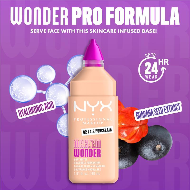 NYX Make EM Wonder Foundation Fair Porcelain