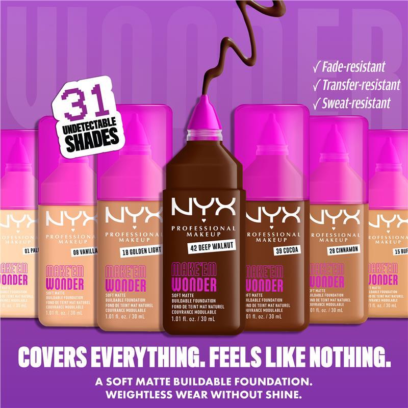 NYX Make EM Wonder Foundation Natural Beige