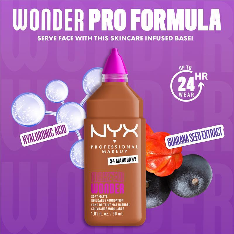 NYX Make EM Wonder Foundation Mahogany