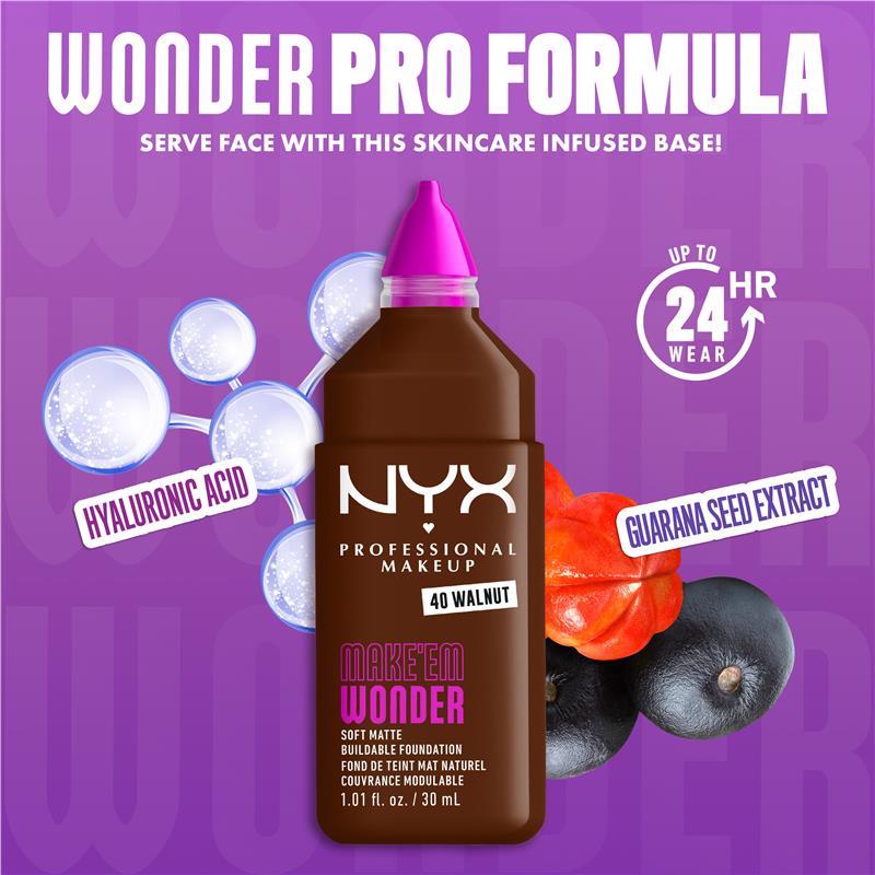 NYX Make EM Wonder Foundation Walnut