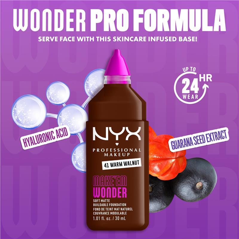 NYX Make EM Wonder Foundation Warm Walnut