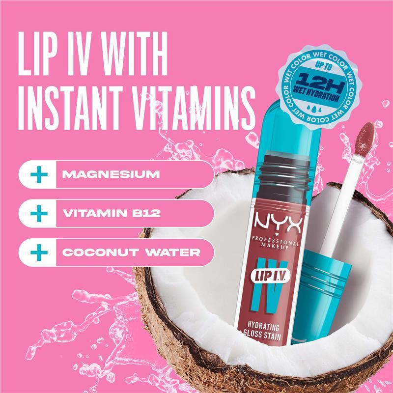NYX Lip IV Hydrating Gloss Stain Petal Pouring