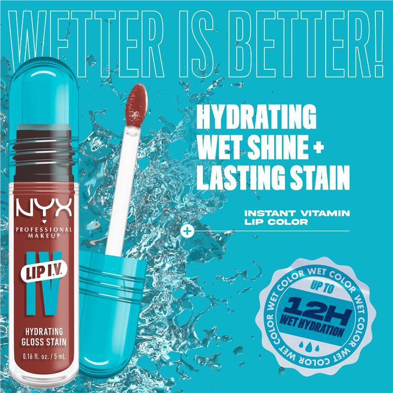 NYX Lip IV Hydrating Gloss Stain Drippin Nude