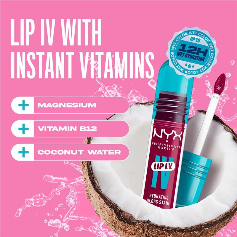 NYX Lip IV Hydrating Gloss Stain Magenta Mist