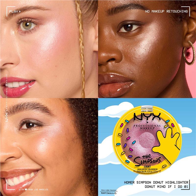 NYX Simpsons Donut Highlighter Glazed & Confused