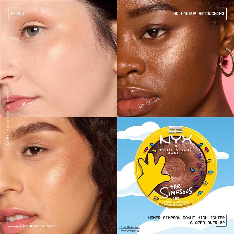NYX Simpsons Donut Highlighter Glazed Over