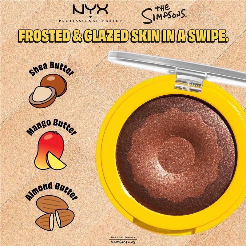 NYX Simpsons Donut Highlighter Glazed Over