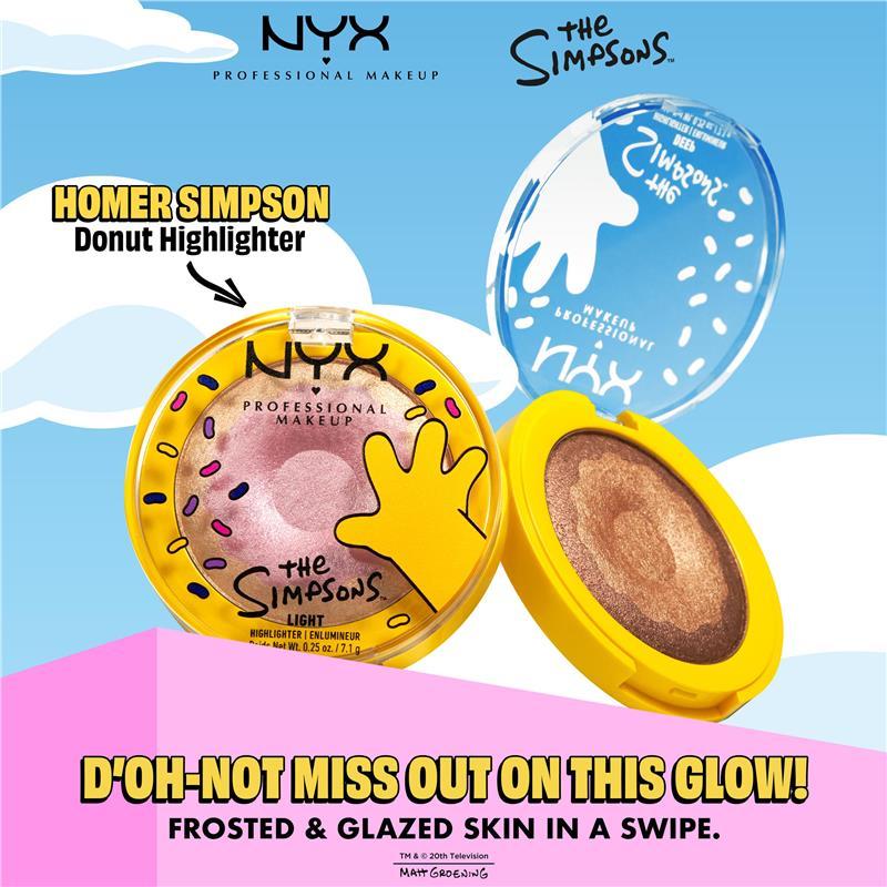 NYX Simpsons Donut Highlighter Glazed Over