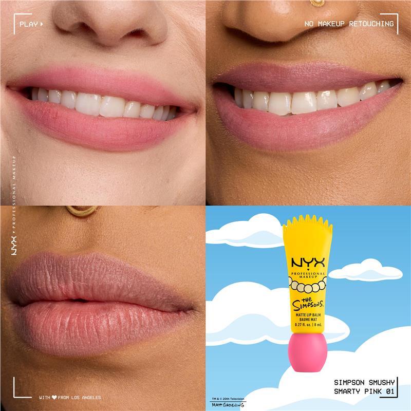 NYX Simpsons Smushy Matte Lip Balm Smarty Pink