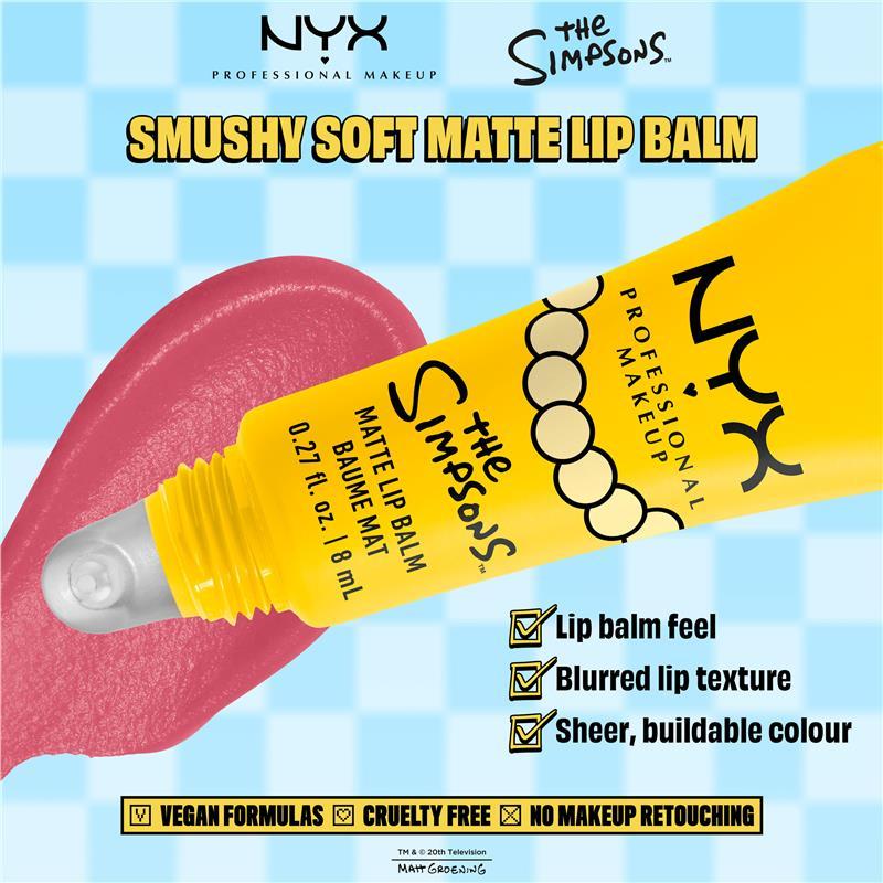 NYX Simpsons Smushy Matte Lip Balm Smarty Pink