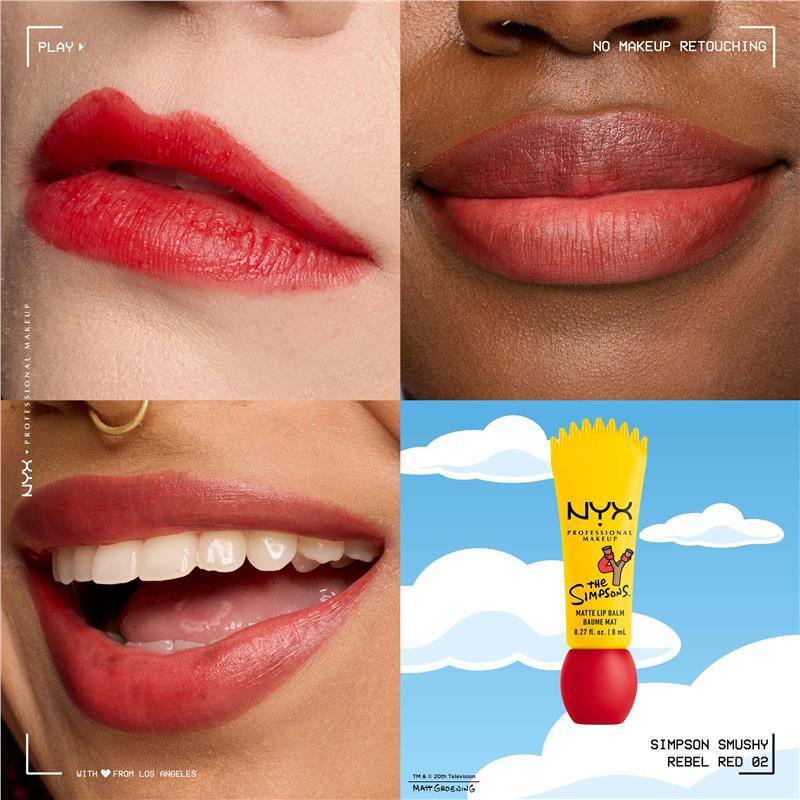 NYX Simpsons Smushy Matte Lip Balm Rebel Red