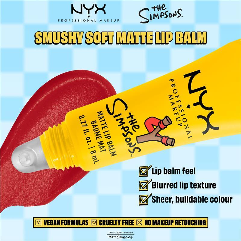 NYX Simpsons Smushy Matte Lip Balm Rebel Red