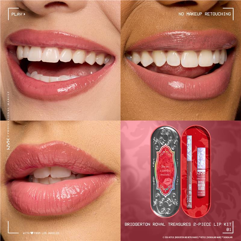 NYX Bridgerton 2 Piece Lip Kit Peony Passion & Cupid's Secret