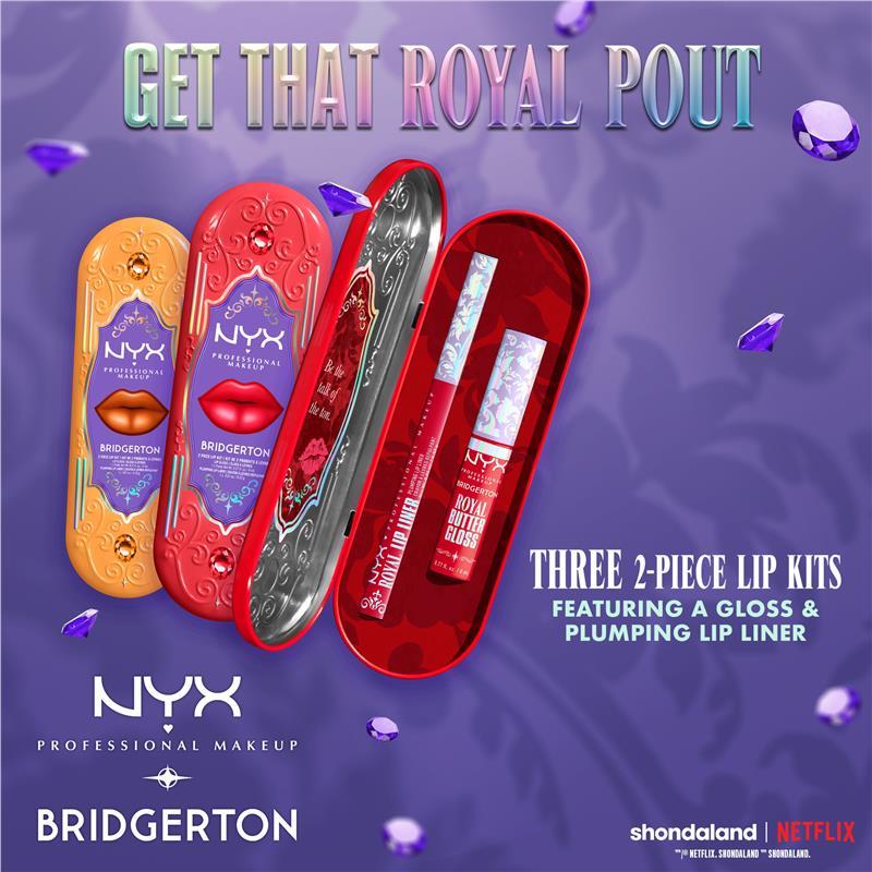 NYX Bridgerton 2 Piece Lip Kit Peony Passion & Cupid's Secret