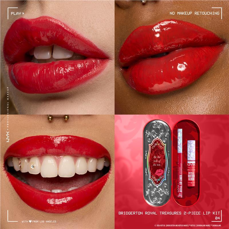 NYX Bridgerton 2 Piece Lip Kit Rogue Romance & Flirt Alert
