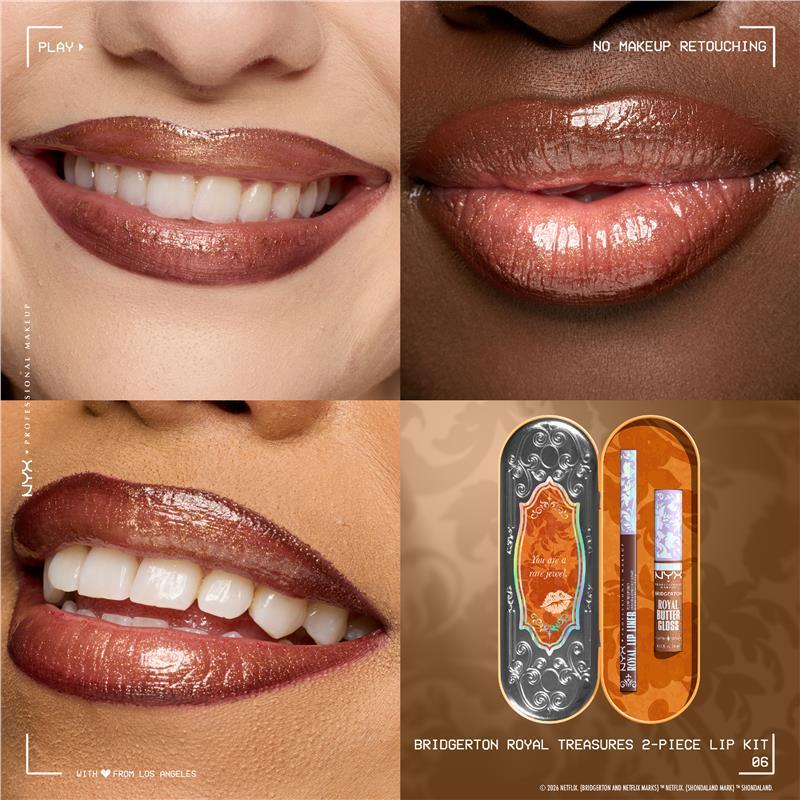 NYX Bridgerton 2 Piece Lip Kit Pout And About & Toffee Temptation