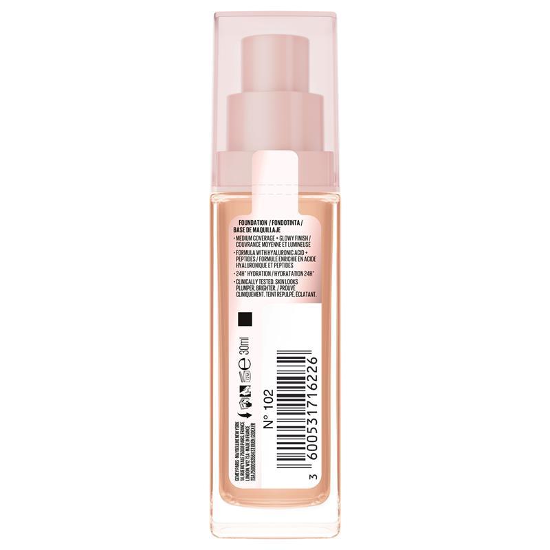 Maybelline Lifter Plump & Glow Foundation 102