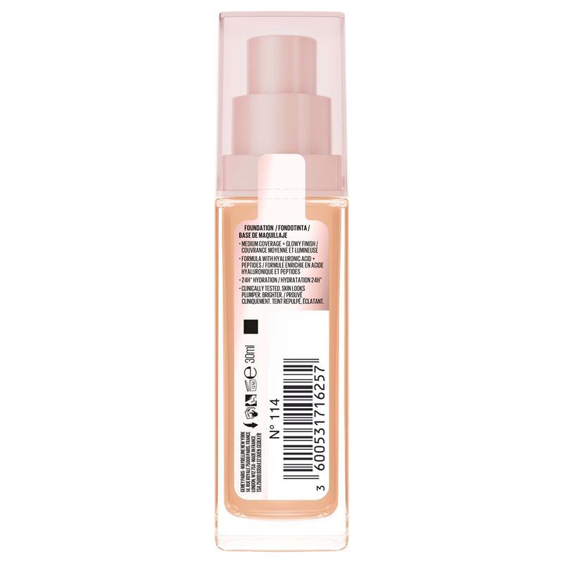Maybelline Lifter Plump & Glow Foundation 114