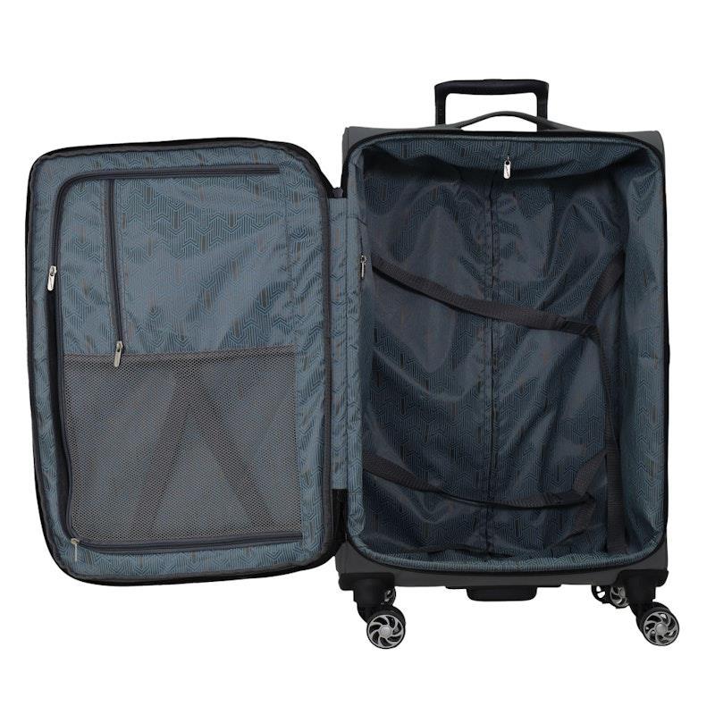 Pierre Cardin Horizon Soft Water-Repellant Medium Suitcase Spinner Charcoal