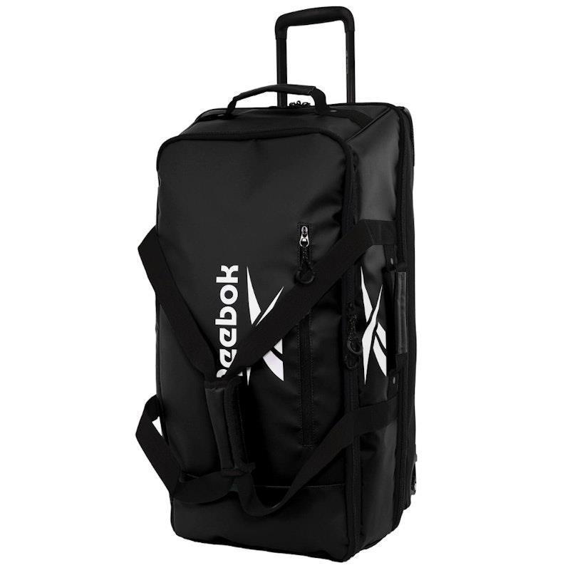 Reebok All Star 72cm Large Leather Film Soft Shell Suitcase Black