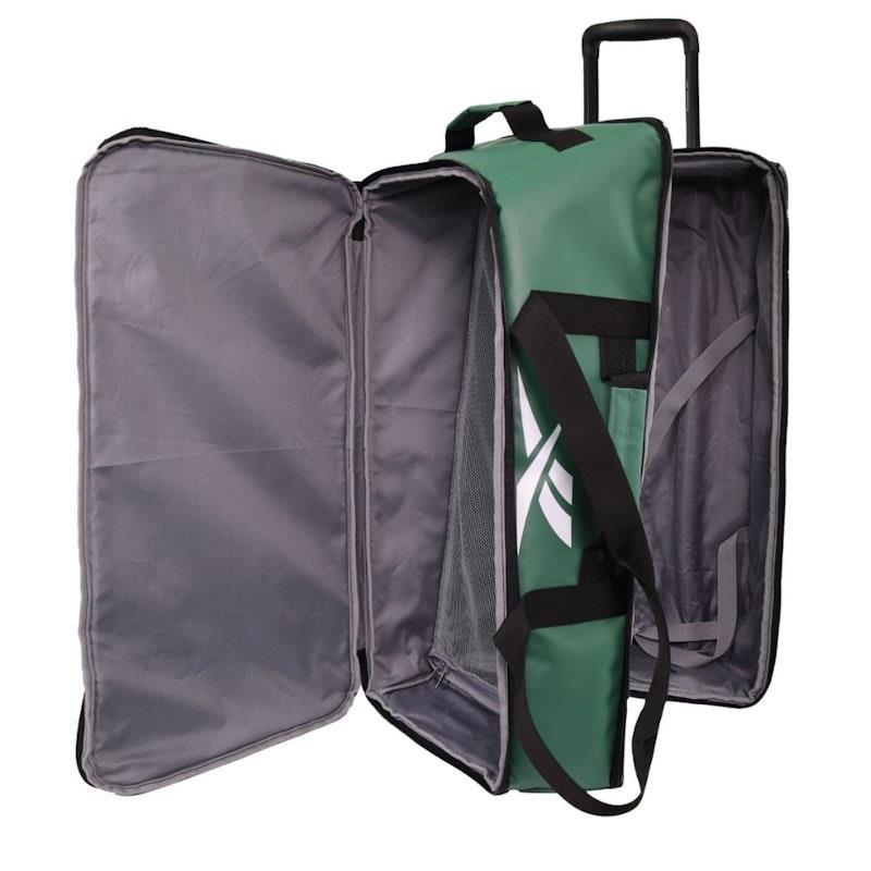 Reebok All Star 72cm Large Leather Film Soft Shell Suitcase Green