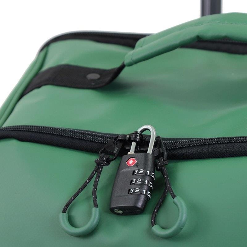 Reebok All Star 72cm Large Leather Film Soft Shell Suitcase Green