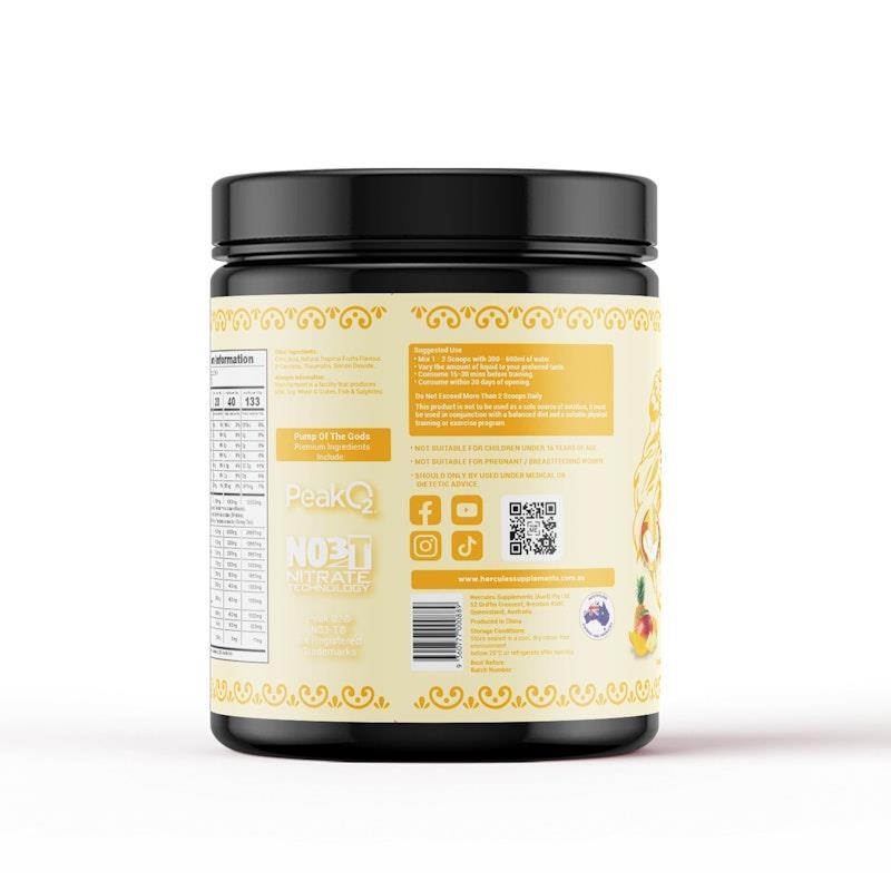 Hercules Supplements - Pump of the Gods - Ultimate Non Stim Pre Workout Achilles' Tropical Fruit