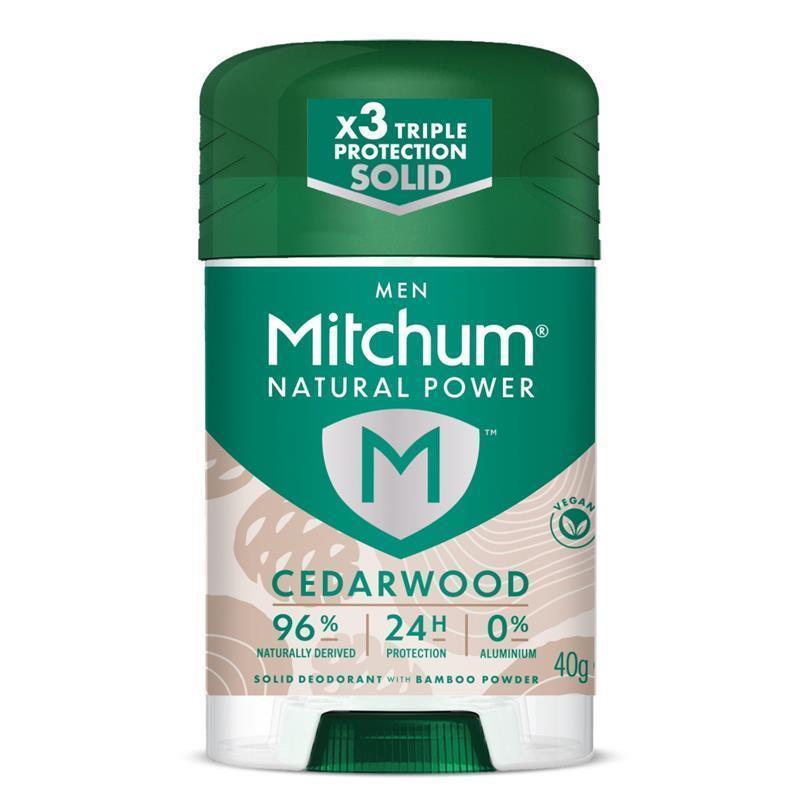 Mitchum for Men Natural Power Deodorant Stick Cedarwood 40g