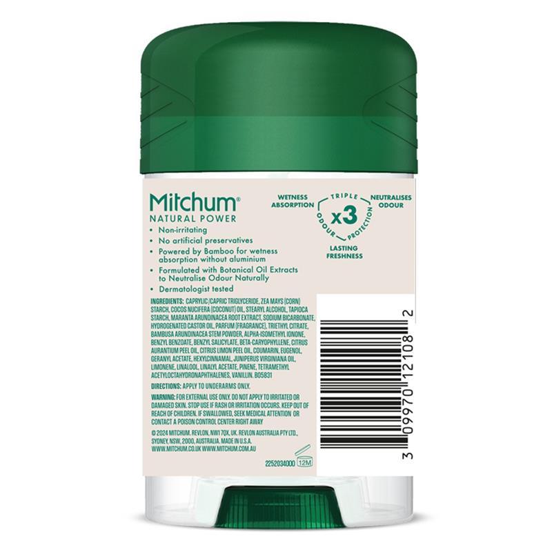 Mitchum for Men Natural Power Deodorant Stick Cedarwood 40g