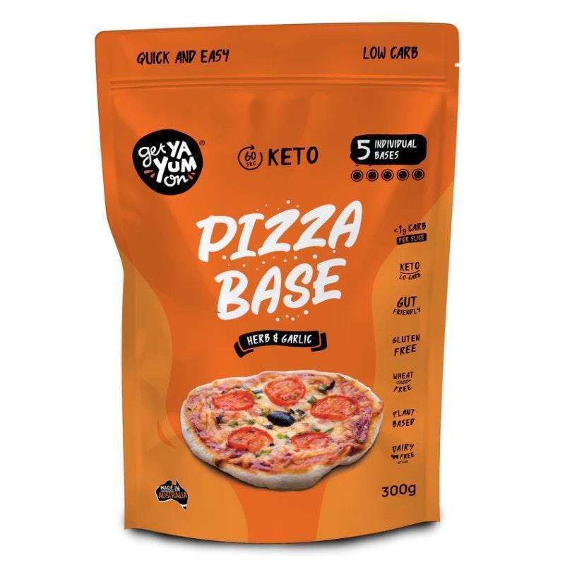 Get Ya Yum On-Pizza Base - Herb and Garlic 300g