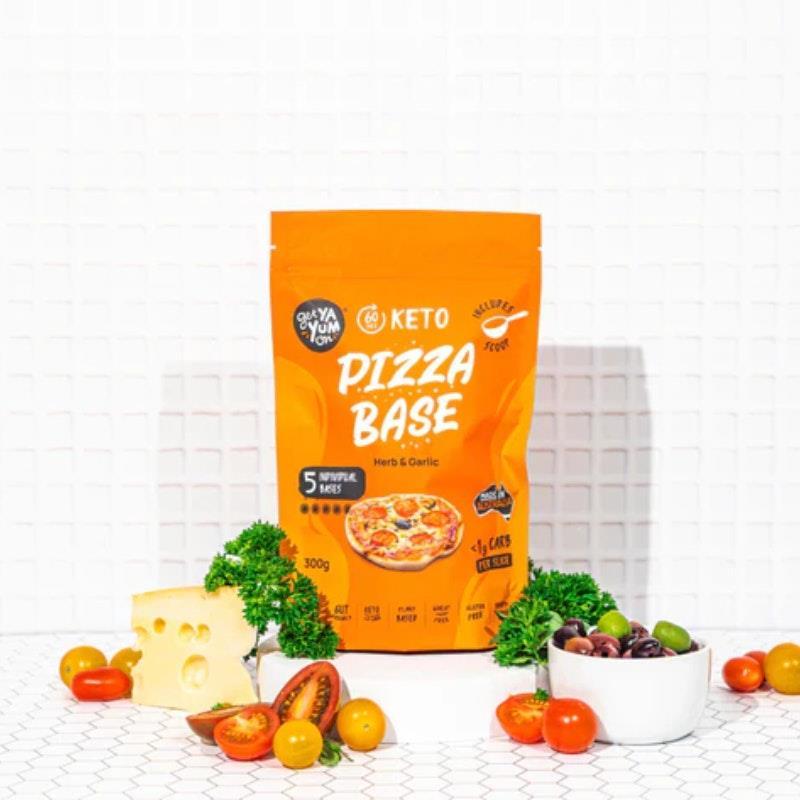Get Ya Yum On-Pizza Base - Herb and Garlic 300g