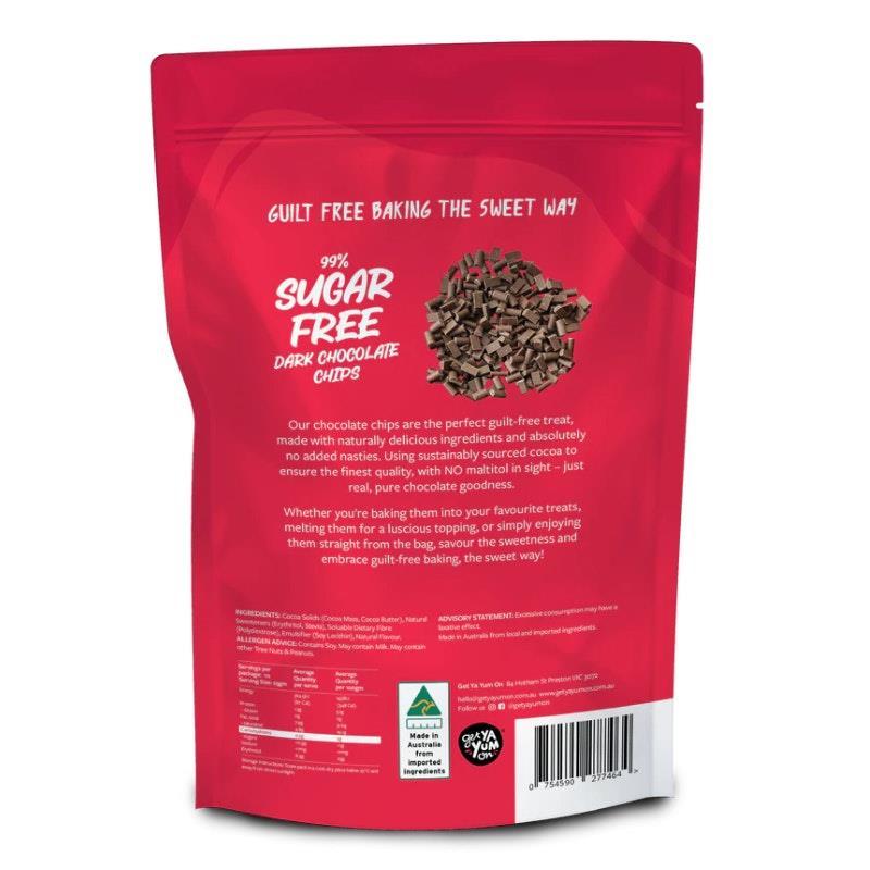 Get Ya Yum On- Dark Chocolate Chips 250g