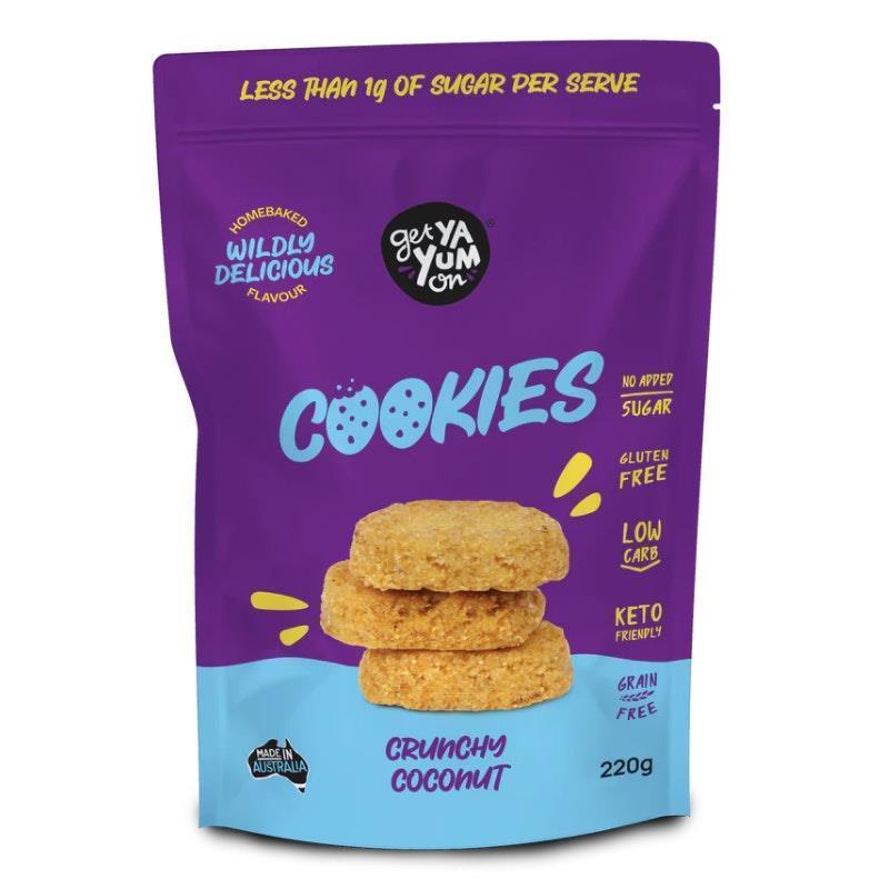 Get Ya Yum On-Bigger Cookies Crunchy Coconut 220g