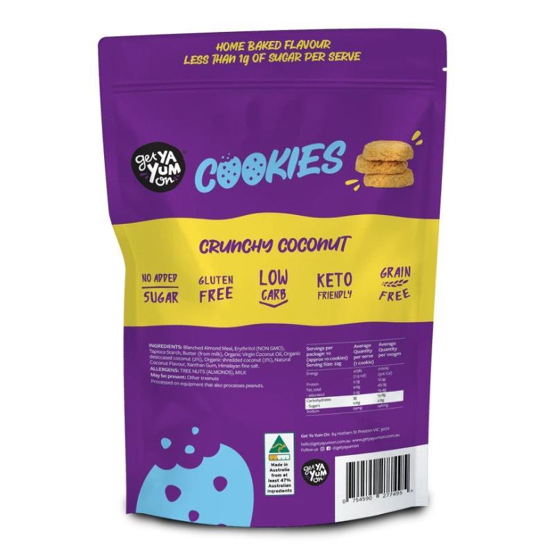 Get Ya Yum On-Bigger Cookies Crunchy Coconut 220g