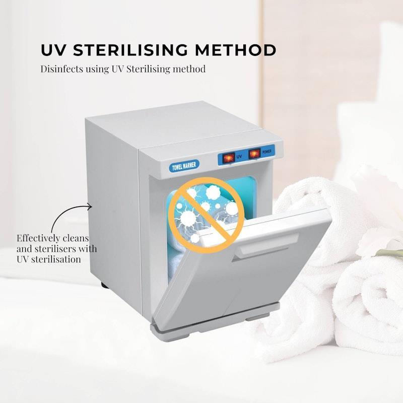 Orku 5L White Electric Hand Towel Warmer Mini UV Steriliser Cabinet Salon Heater 1Unit