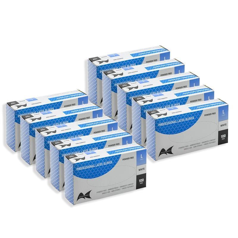 Artists Choice Professional Latex Gloves - 10x100pc Large