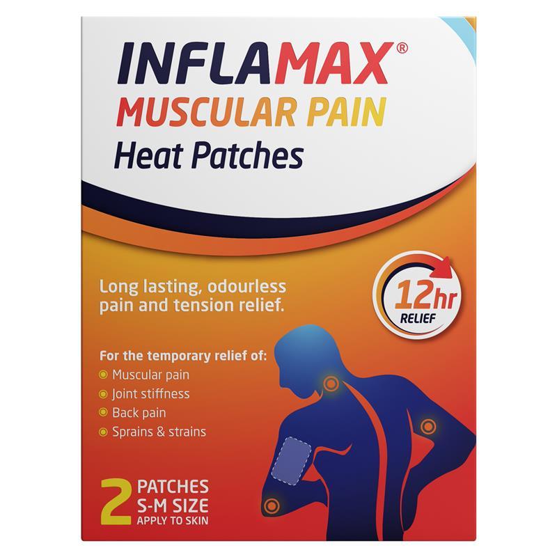 Inflamax Muscular Pain Heat Patches Reg 2 Patches
