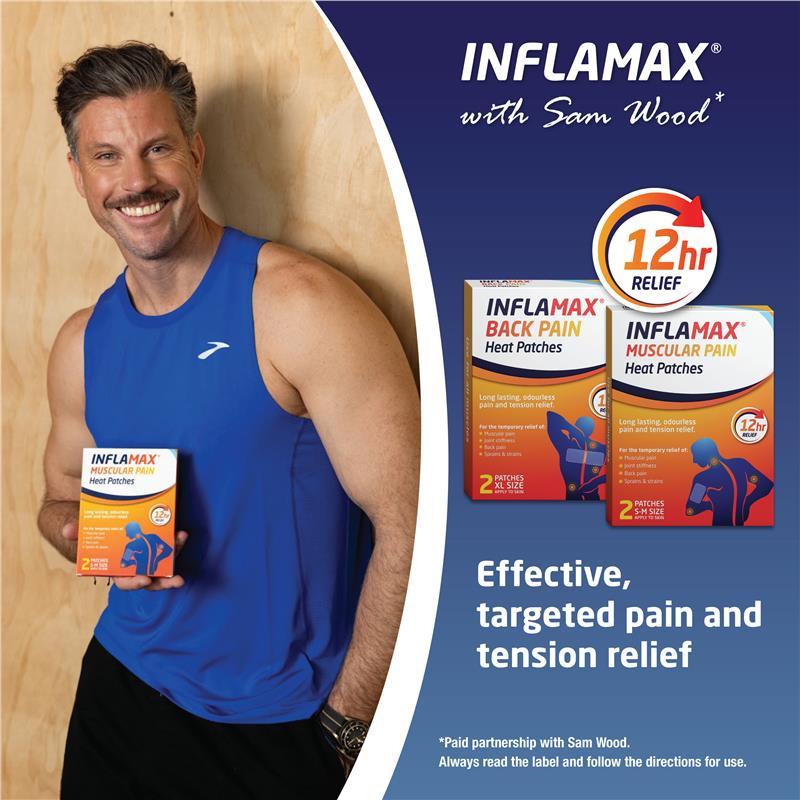 Inflamax Muscular Pain Heat Patches Reg 2 Patches