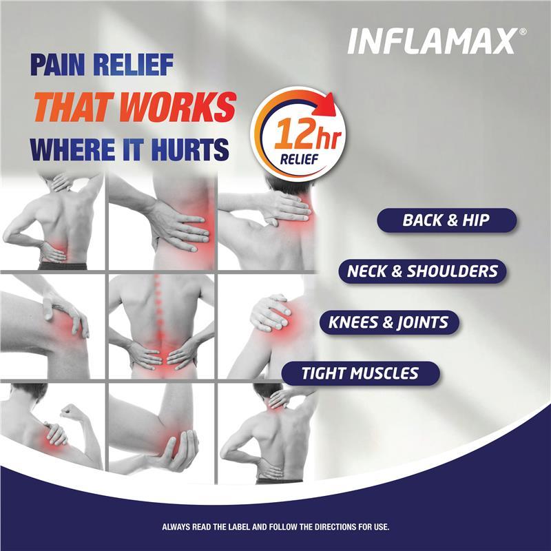 Inflamax Muscular Pain Heat Patches Reg 2 Patches