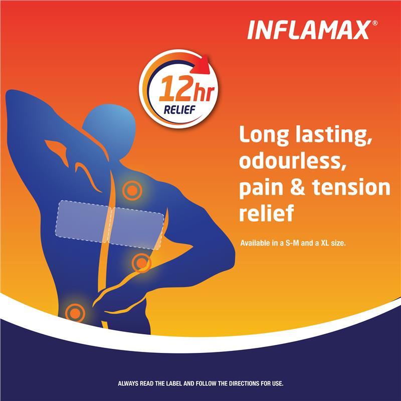 Inflamax Muscular Pain Heat Patches Reg 2 Patches