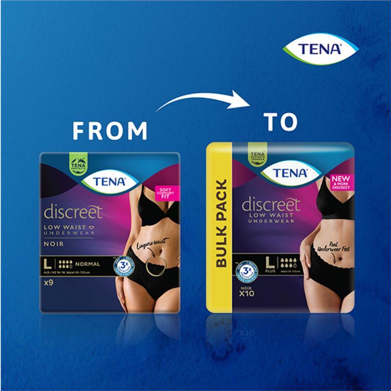 Tena Pants Discreet Black Medium 12 Pack