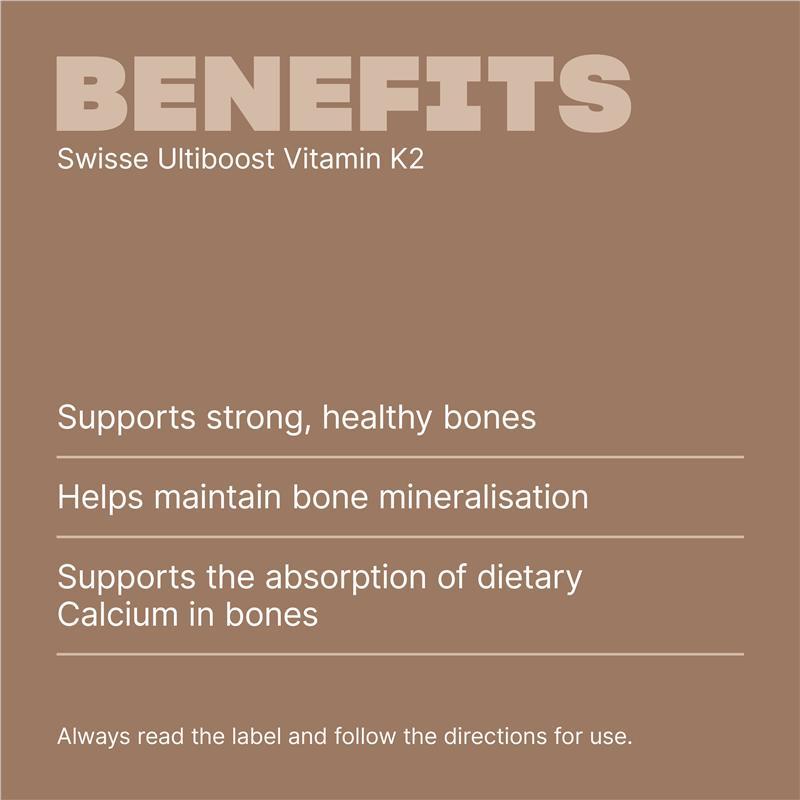 Swisse Ultiboost Vitamin K2 120 Capsules