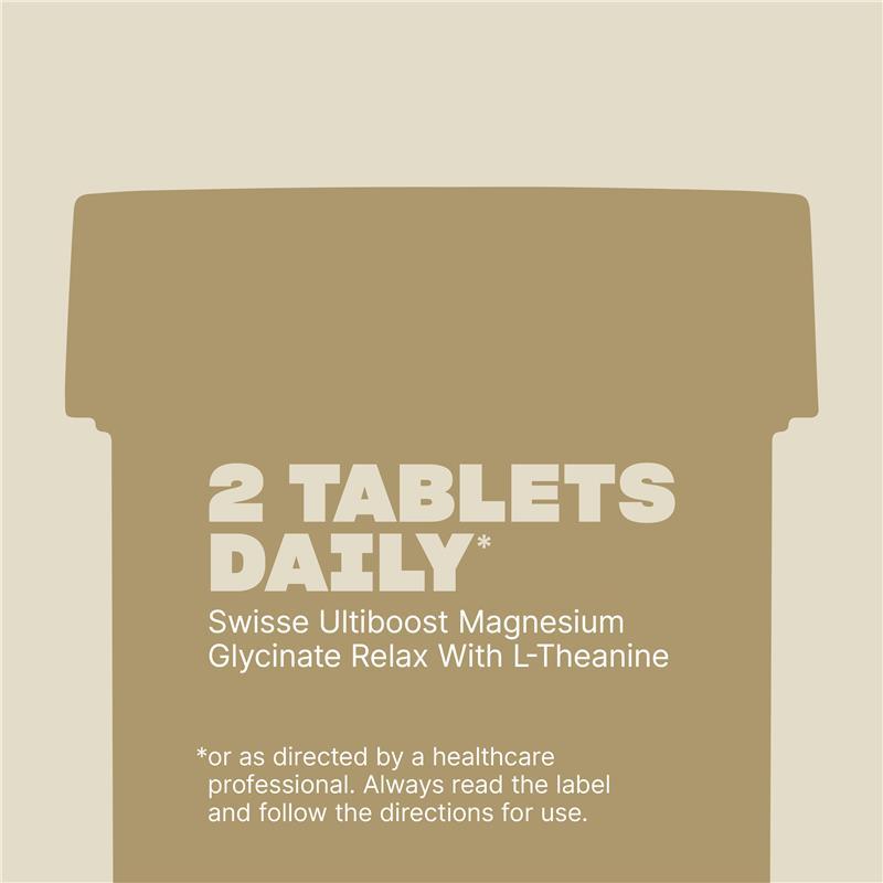 Buy Swisse Ultiboost Magnesium Glycinate Relax + L-Theanine Day 60 Tablets  online at Chemist Warehouse