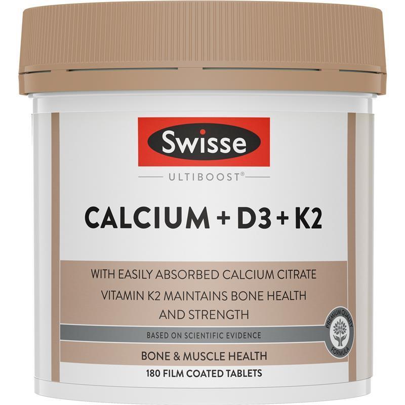 Swisse Ultiboost Calcium+D3+K2 180 Tablets Exclusive