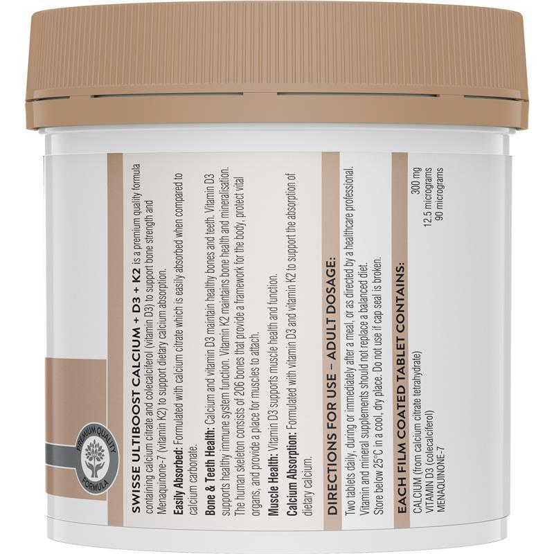 Swisse Ultiboost Calcium+D3+K2 180 Tablets Exclusive