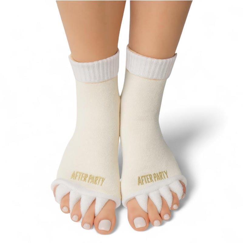 High Heel Jungle After Party Foot Alignment Socks Coconut Creme
