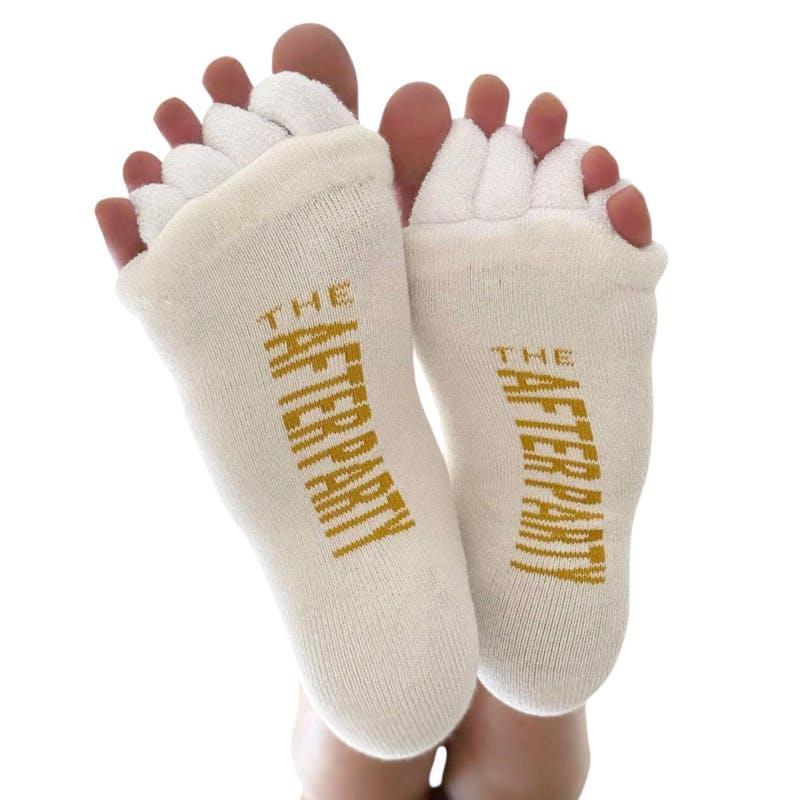 High Heel Jungle After Party Foot Alignment Socks Coconut Creme