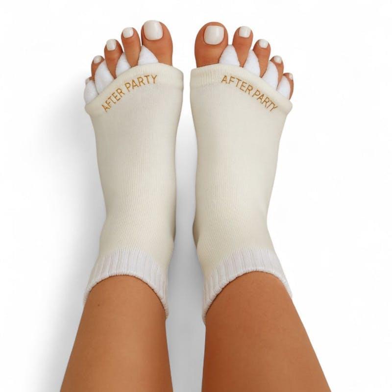High Heel Jungle After Party Foot Alignment Socks Coconut Creme