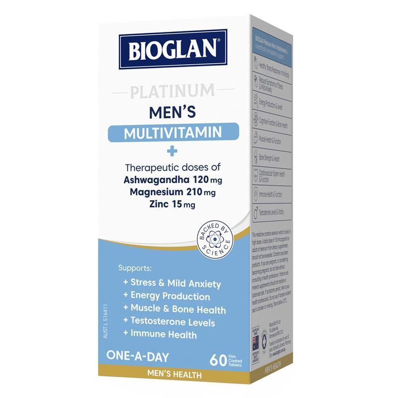Bioglan Platinum Mens Multivitamin 60 Tablets